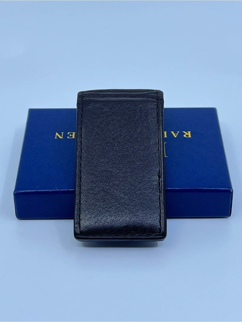 Polo Ralph Lauren Men's Pebbled Leather Money Clip | Dark Brown